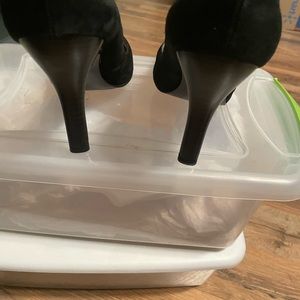 BCBG black suede heels .  New without box